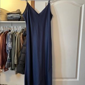 Aritzia navy blue slip dress